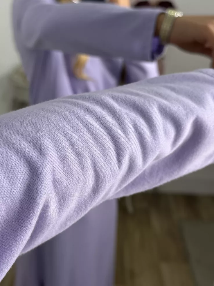 Vestido Adelaida cuello pico malva