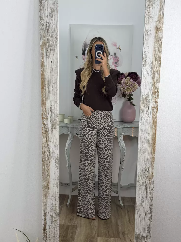 Jersey Trendy Hombreras marrón