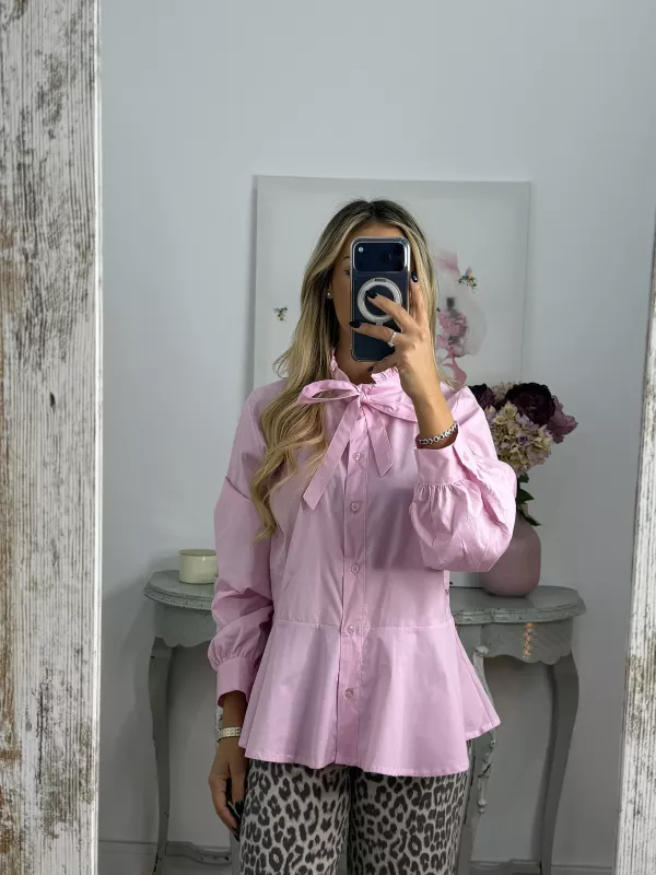 Camisa Amber peplum rosa