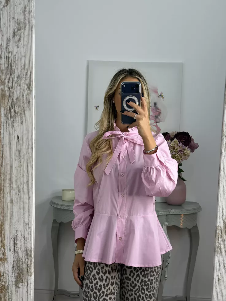 Camisa Amber peplum rosa