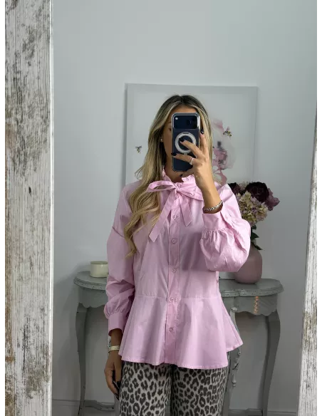 Camisa Amber peplum rosa