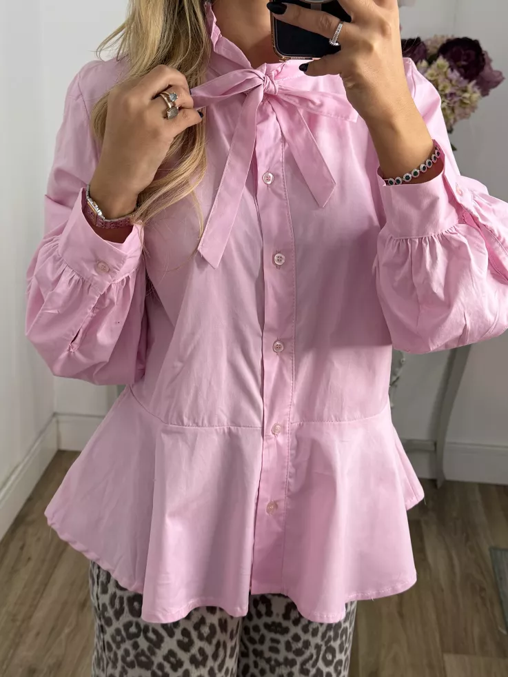 Camisa Amber peplum rosa