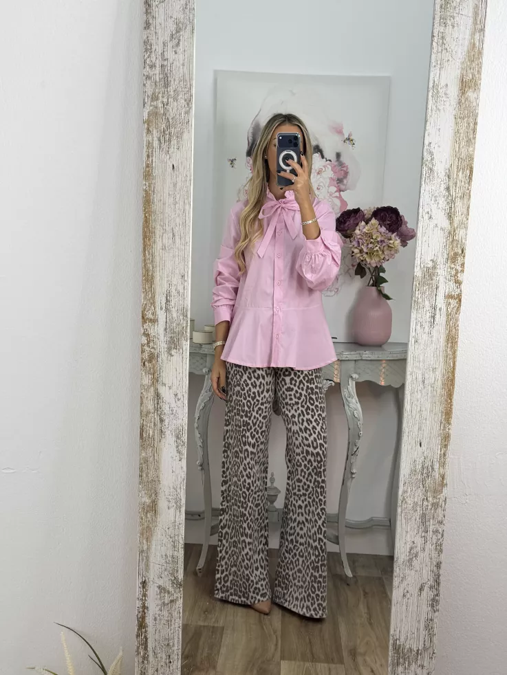 Camisa Amber peplum rosa