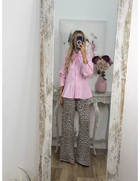 Camisa Amber peplum rosa