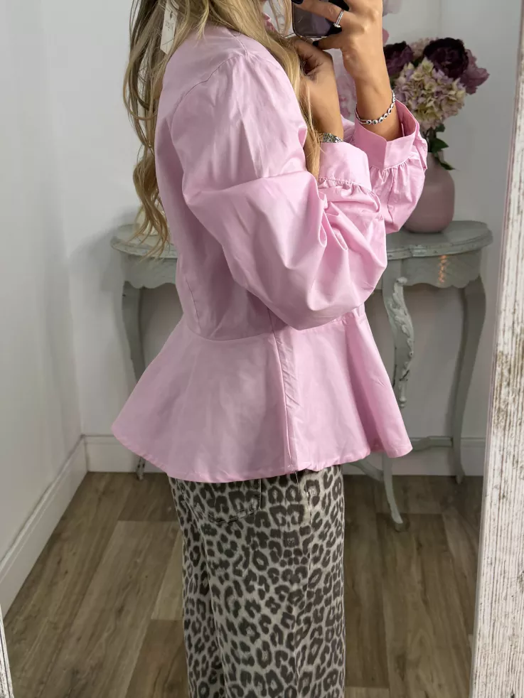 Camisa Amber peplum rosa