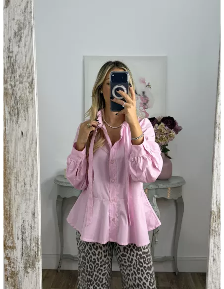 Camisa Amber peplum rosa