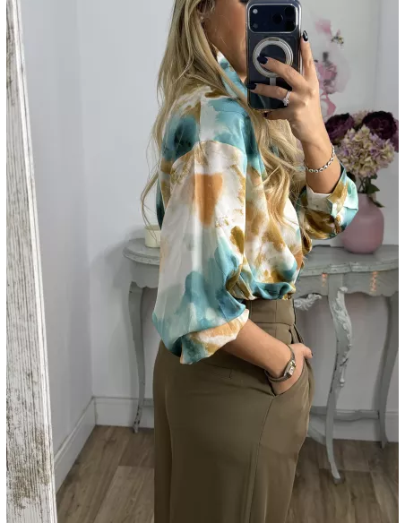 Camisa Tese tonos verde