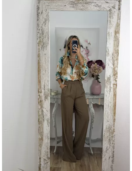 Camisa Tese tonos verde