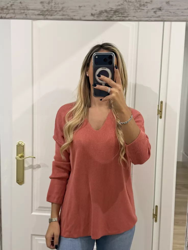 Jersey rosa estrella en la espalda