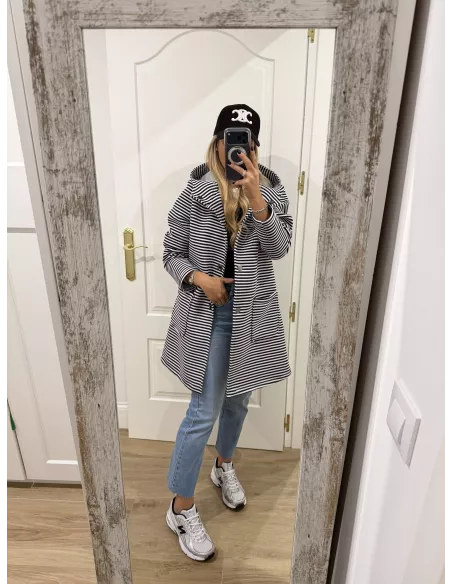 Chaqueta Navy rayas azul marino