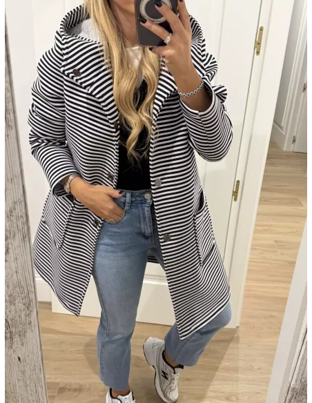 Chaqueta Navy rayas azul marino