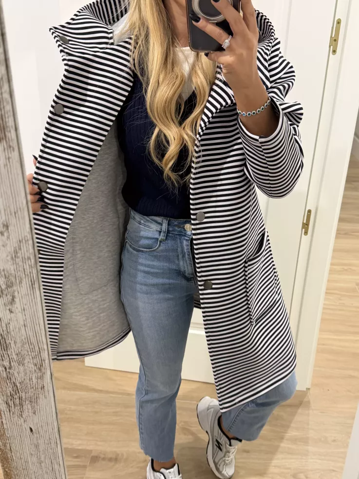 Chaqueta Navy rayas azul marino