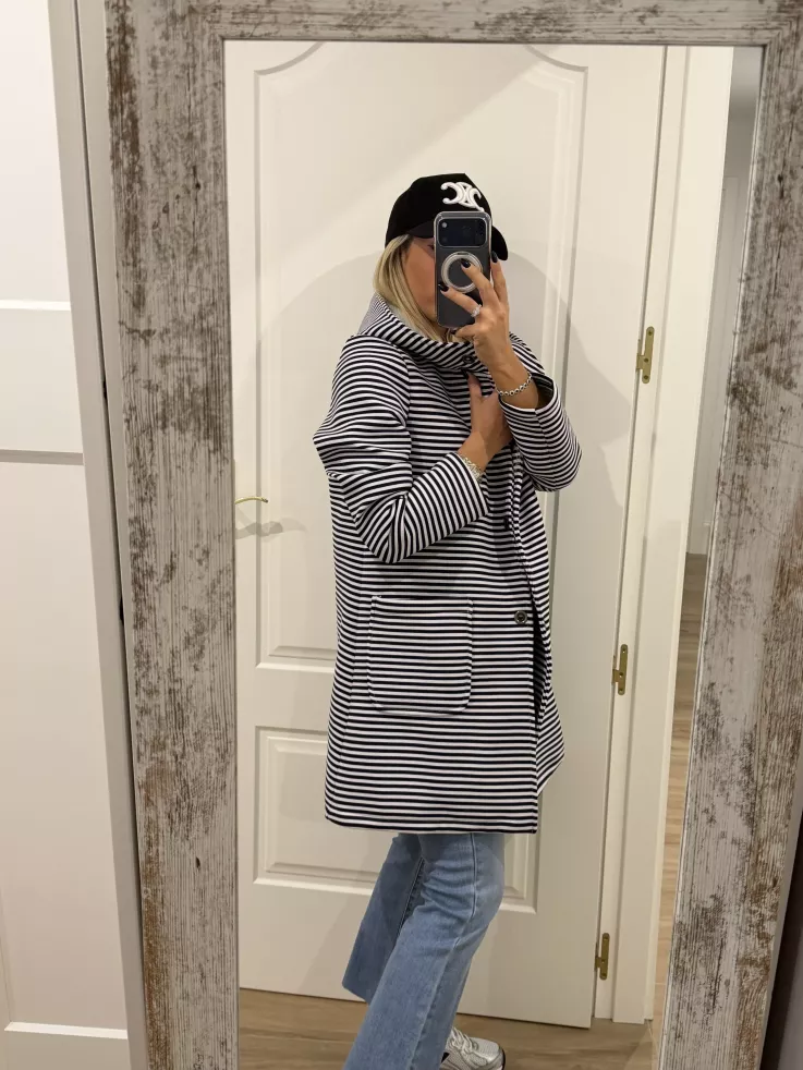 Chaqueta Navy rayas azul marino