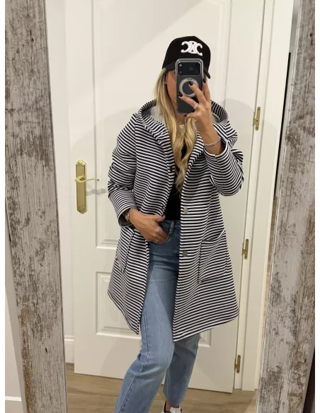 Chaqueta Navy rayas azul marino