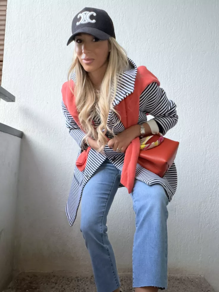 Chaqueta Navy rayas azul marino