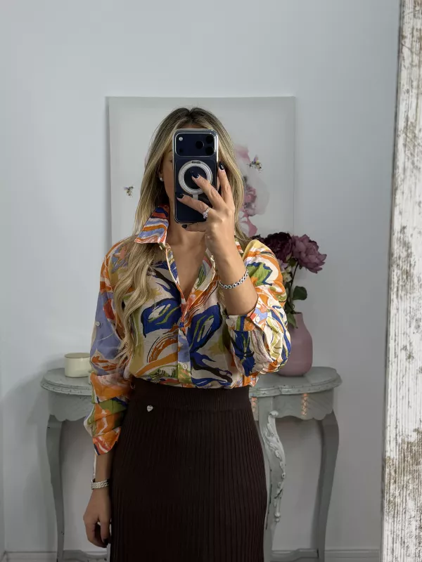 Camisa Ritual tono naranja