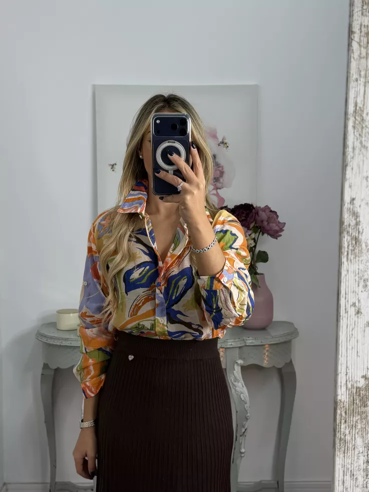 Camisa Ritual tono naranja