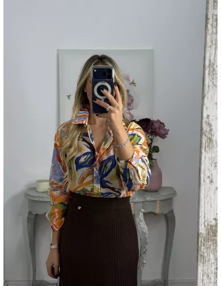 Camisa Ritual tono naranja