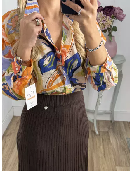 Camisa Ritual tono naranja