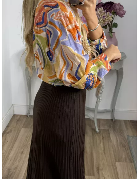 Camisa Ritual tono naranja