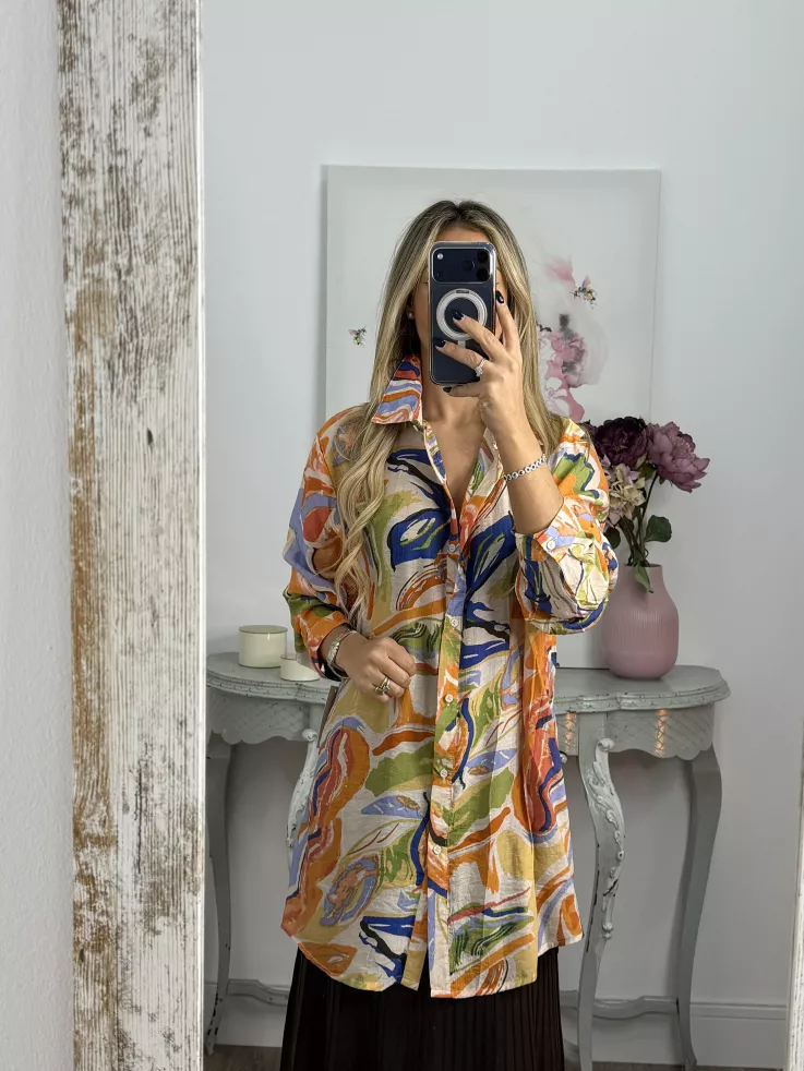 Camisa Ritual tono naranja