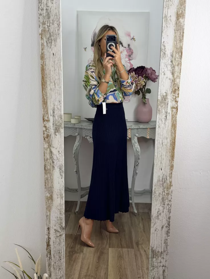 Camisa Ritual tono azul y verde