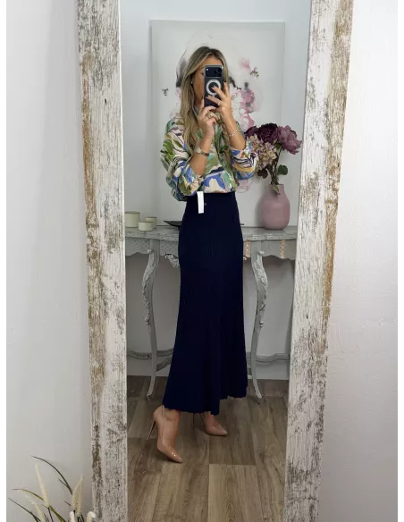 Camisa Ritual tono azul y verde