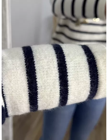 Jersey Amour rayas blanco