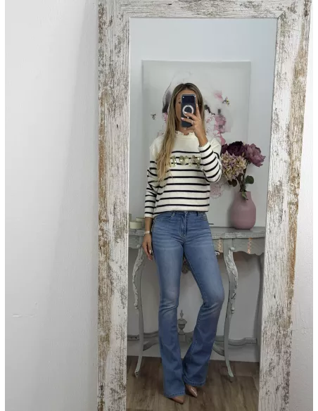 Jersey Amour rayas blanco