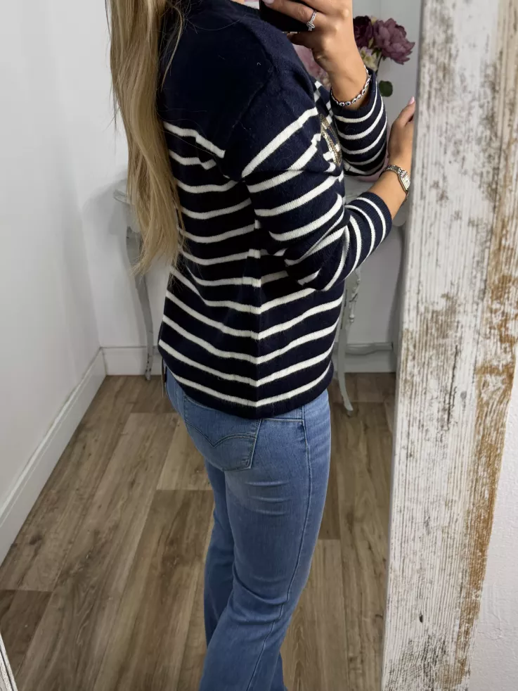 Jersey Amour rayas azul marino