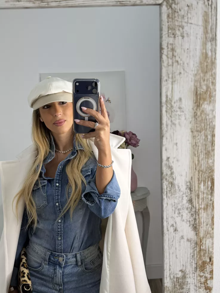 Gorra cruda combinada