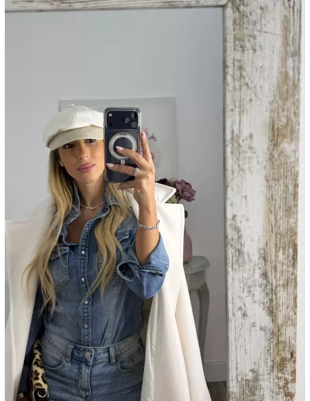 Gorra cruda combinada