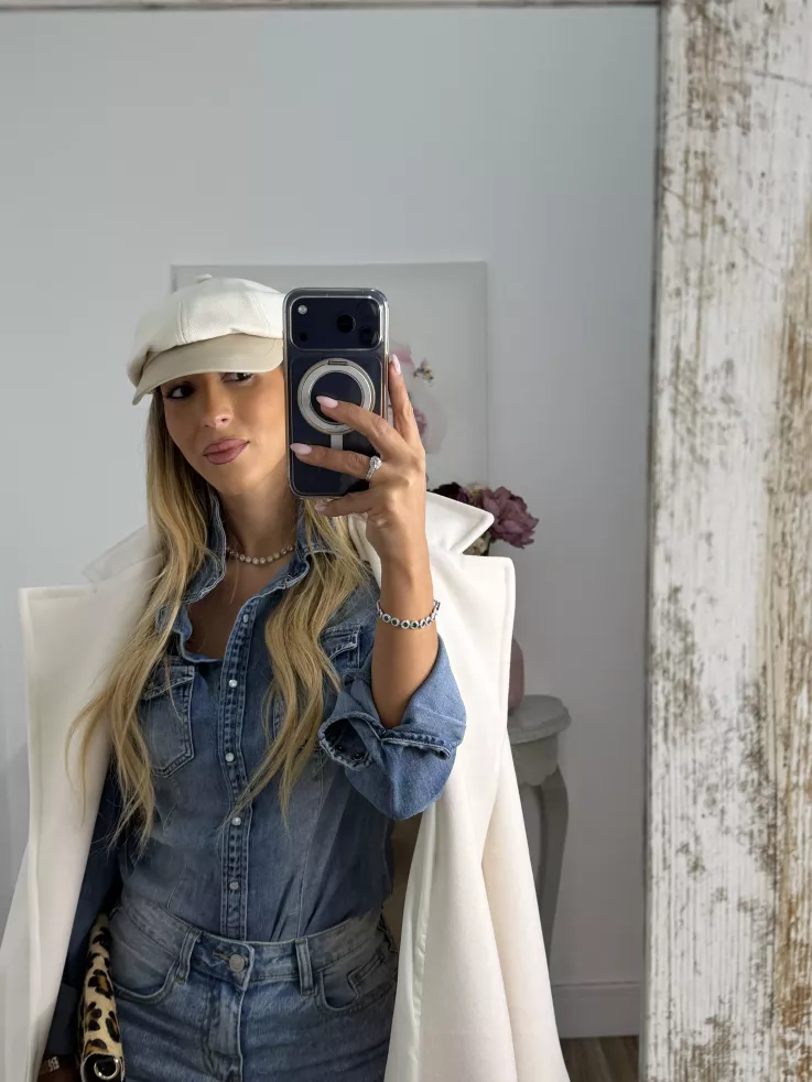 Gorra cruda combinada