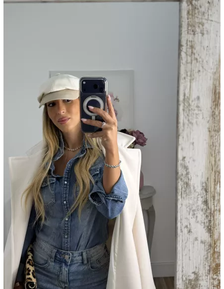 Gorra cruda combinada