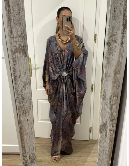 Vestido tipo túnica broche