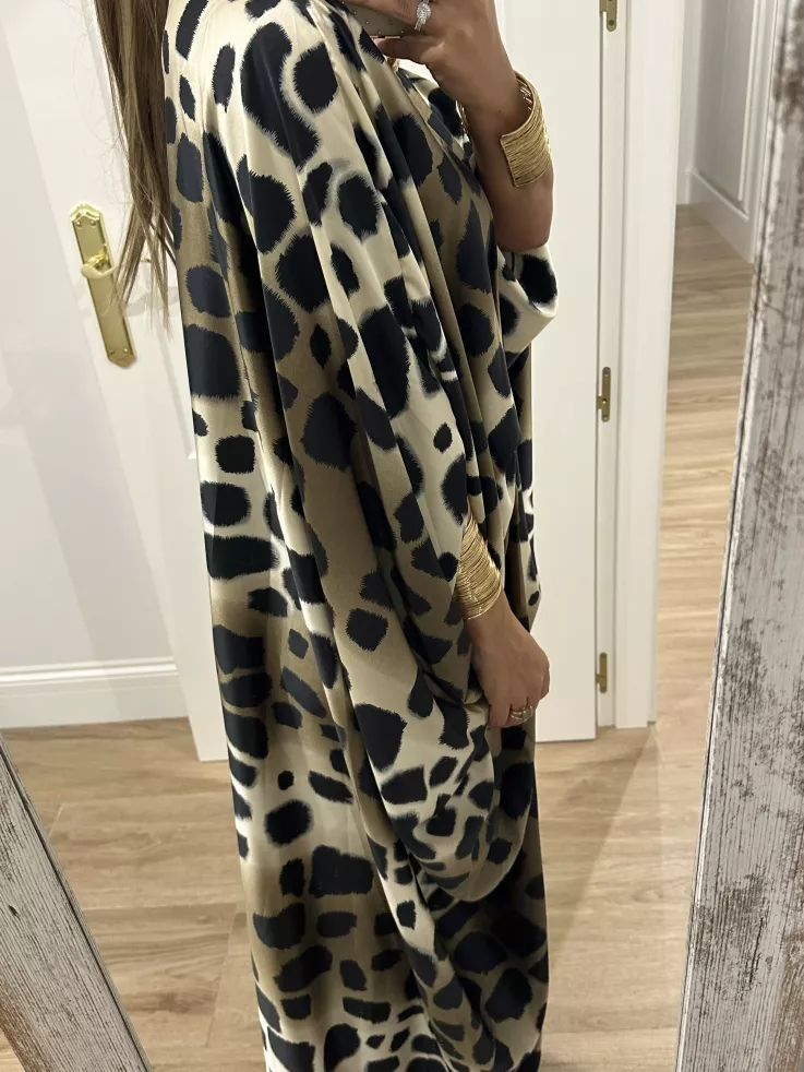 Vestido tipo túnica broche print