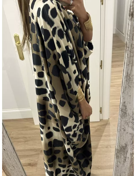 Vestido tipo túnica broche print