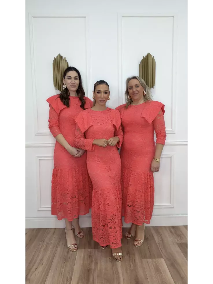 Vestido Dominique coral