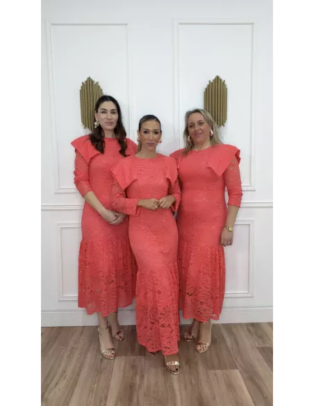 Vestido Dominique coral