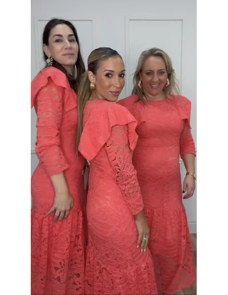 Vestido Dominique coral