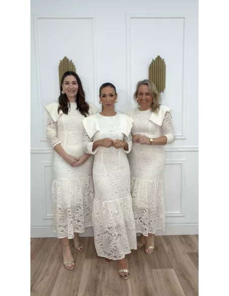 Vestido Dominique hueso