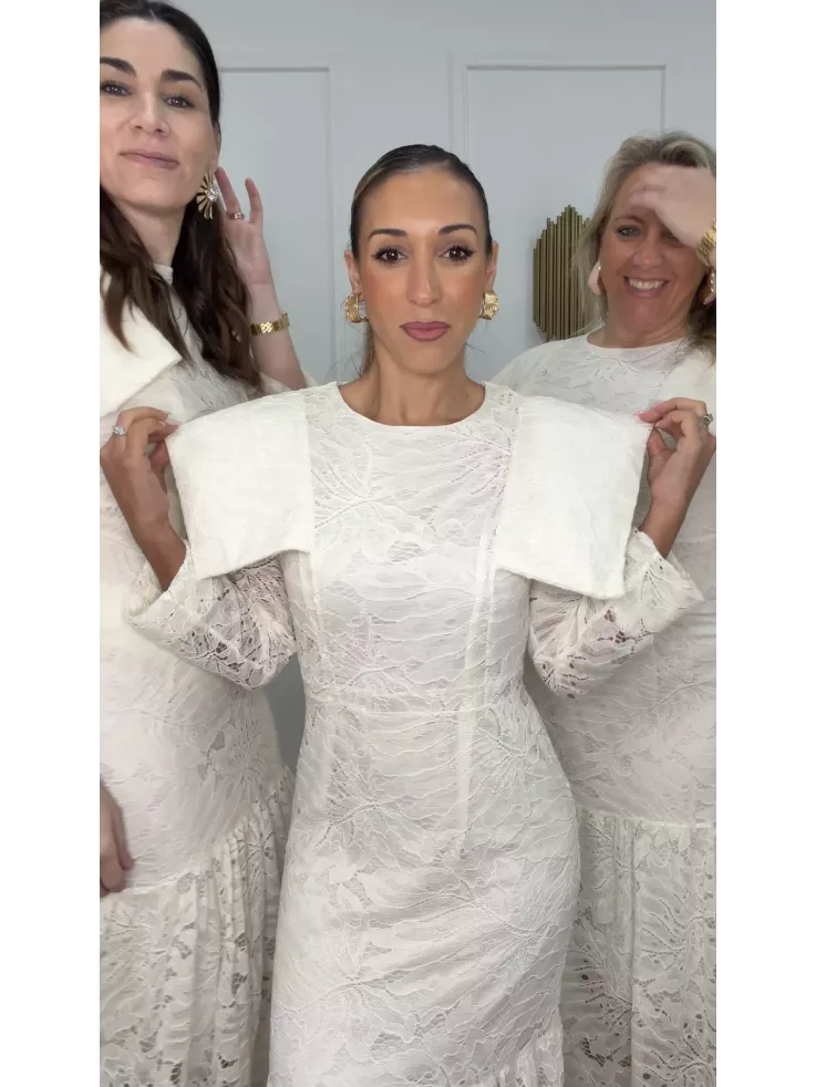 Vestido Dominique hueso