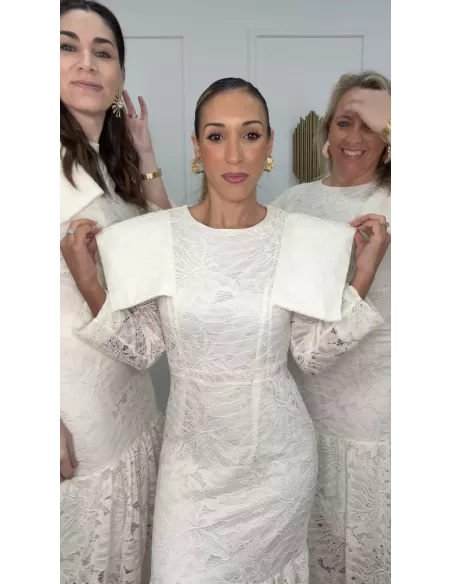 Vestido Dominique hueso