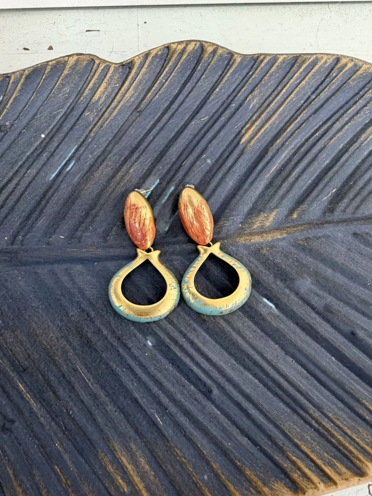 Pendientes chapado en oro