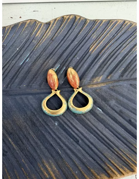 Pendientes chapado en oro