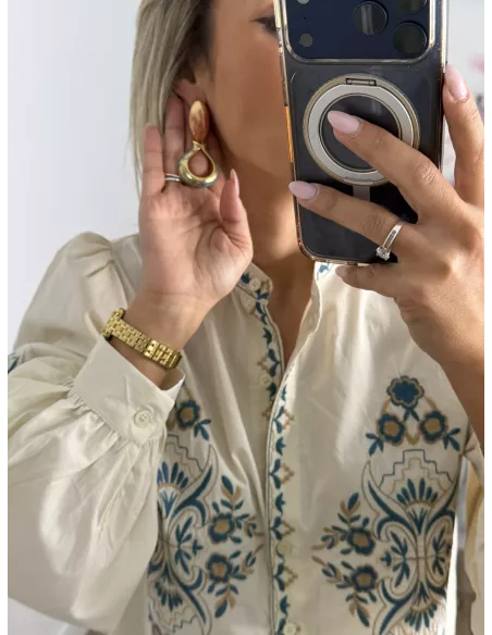 Pendientes chapado en oro