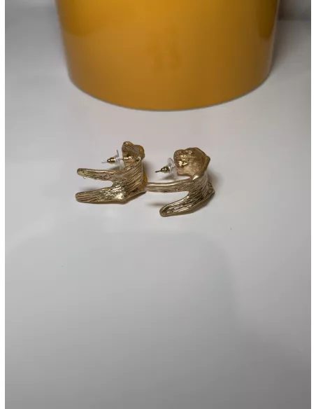 Pendientes aro dorado ancho