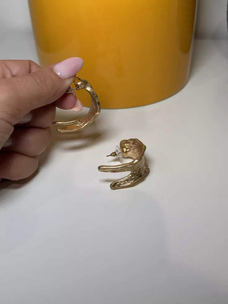 Pendientes aro dorado ancho