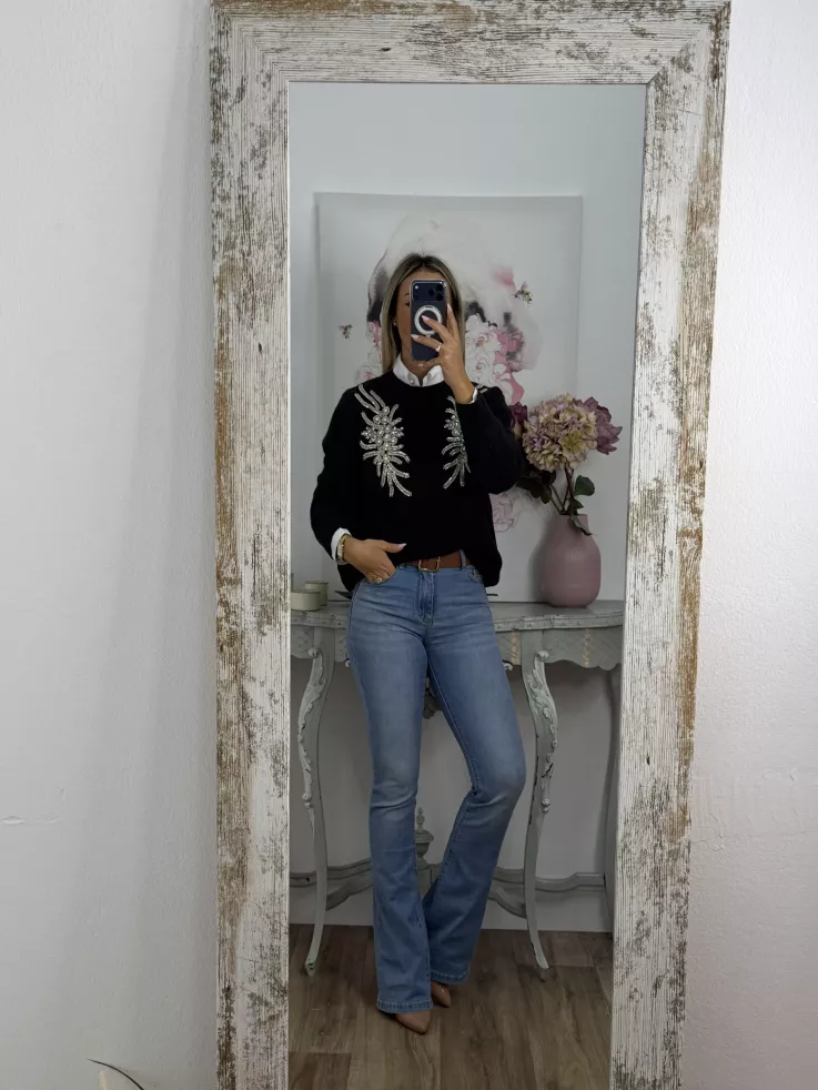 Jersey alas negro lentejuelas