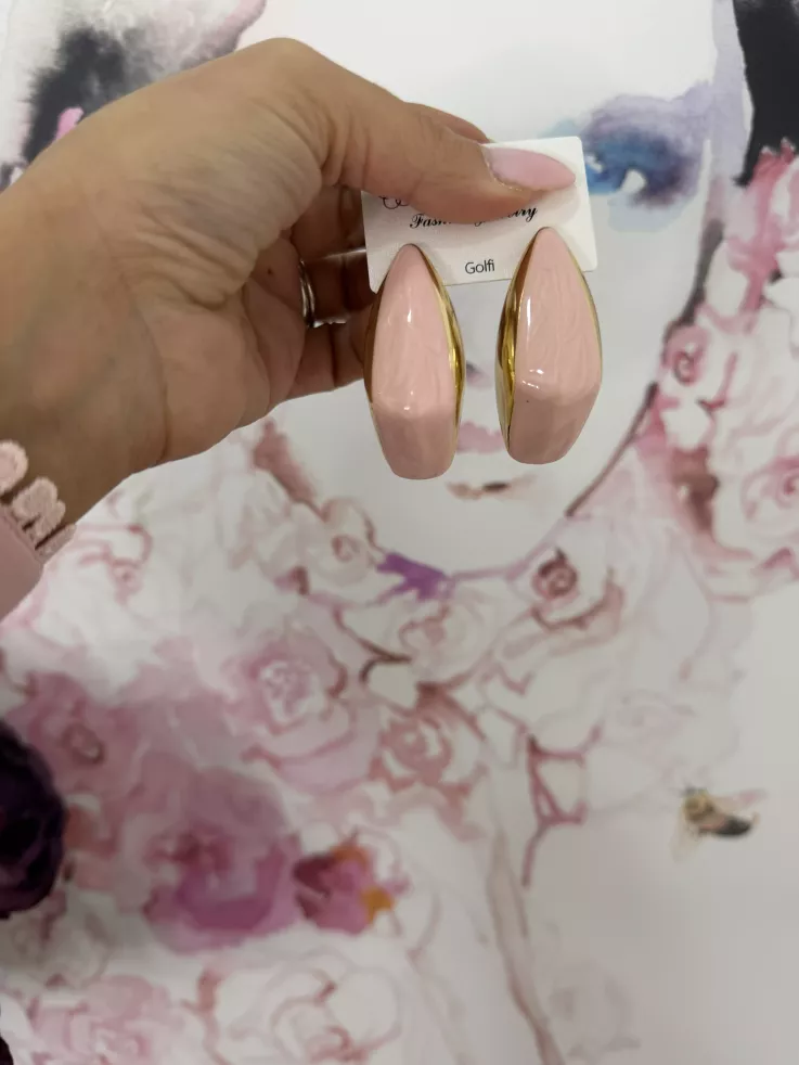 Pendientes dorado y rosa